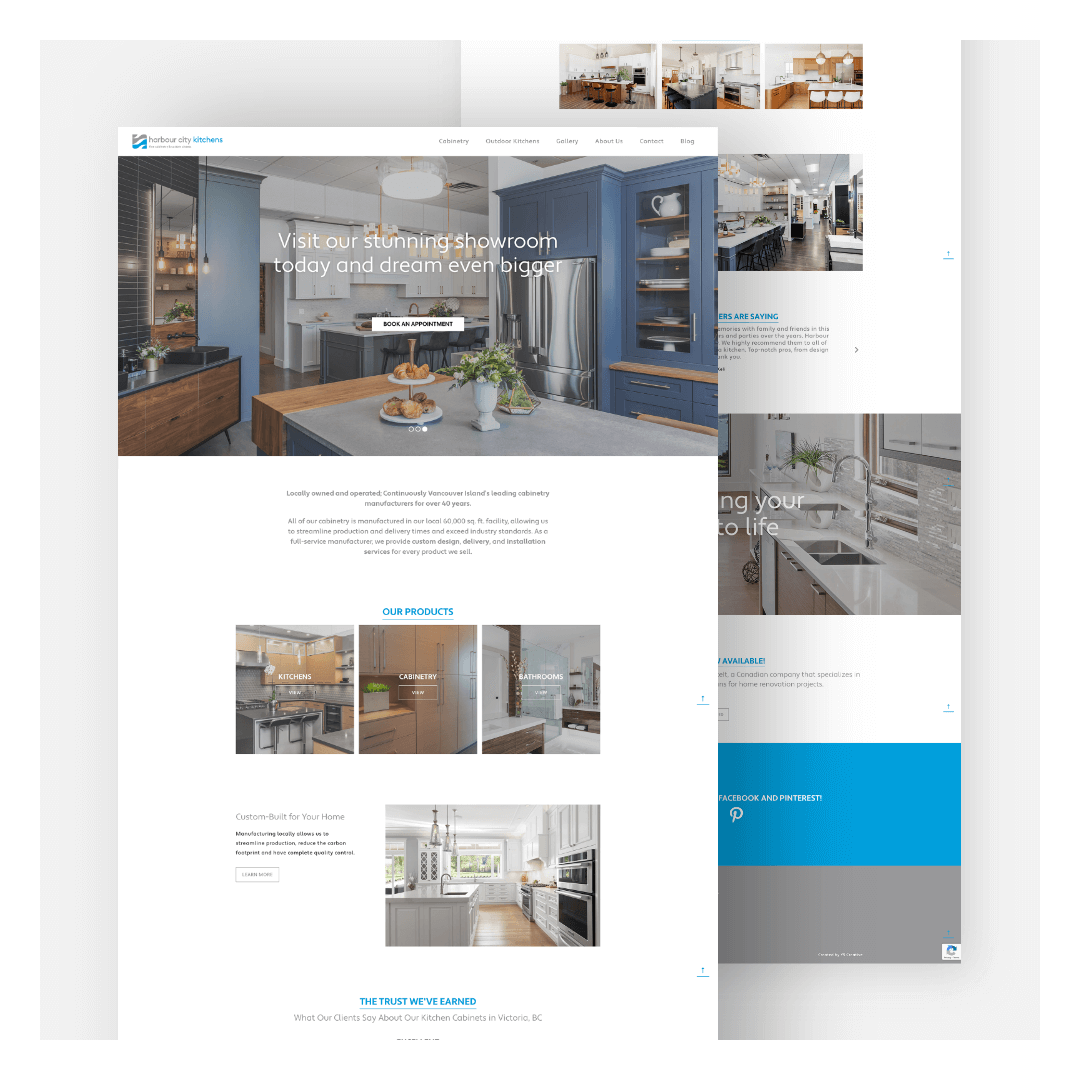 Harbour City Kitchens – website Pages